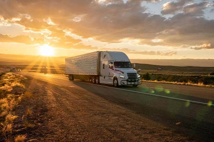 Freight Truck on Highway