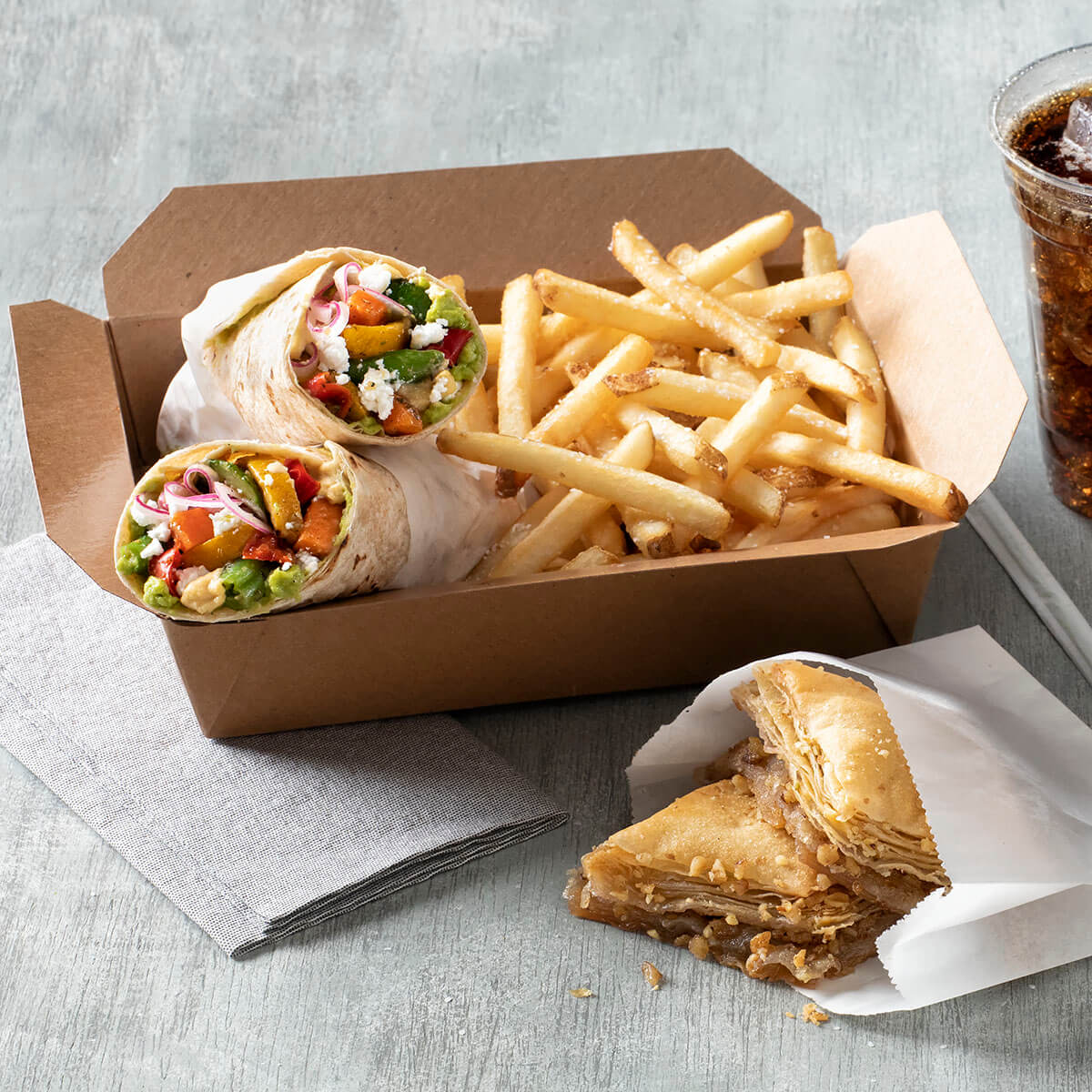 Greek Veggie Wrap Lunch Recipe