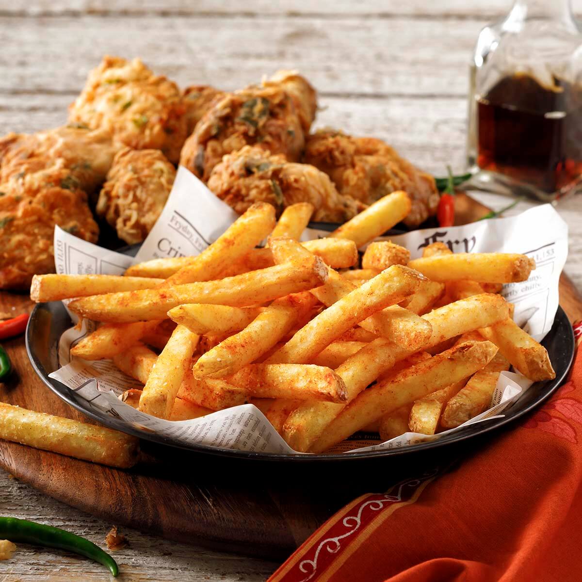 South African Fried Chicken with Slap Chips Recipe